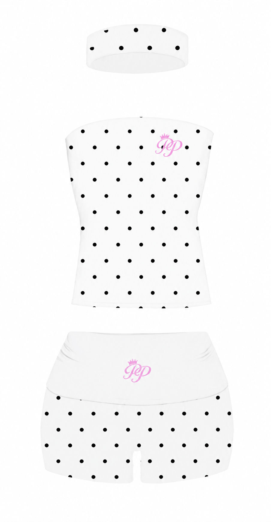 White Polka Princess Set